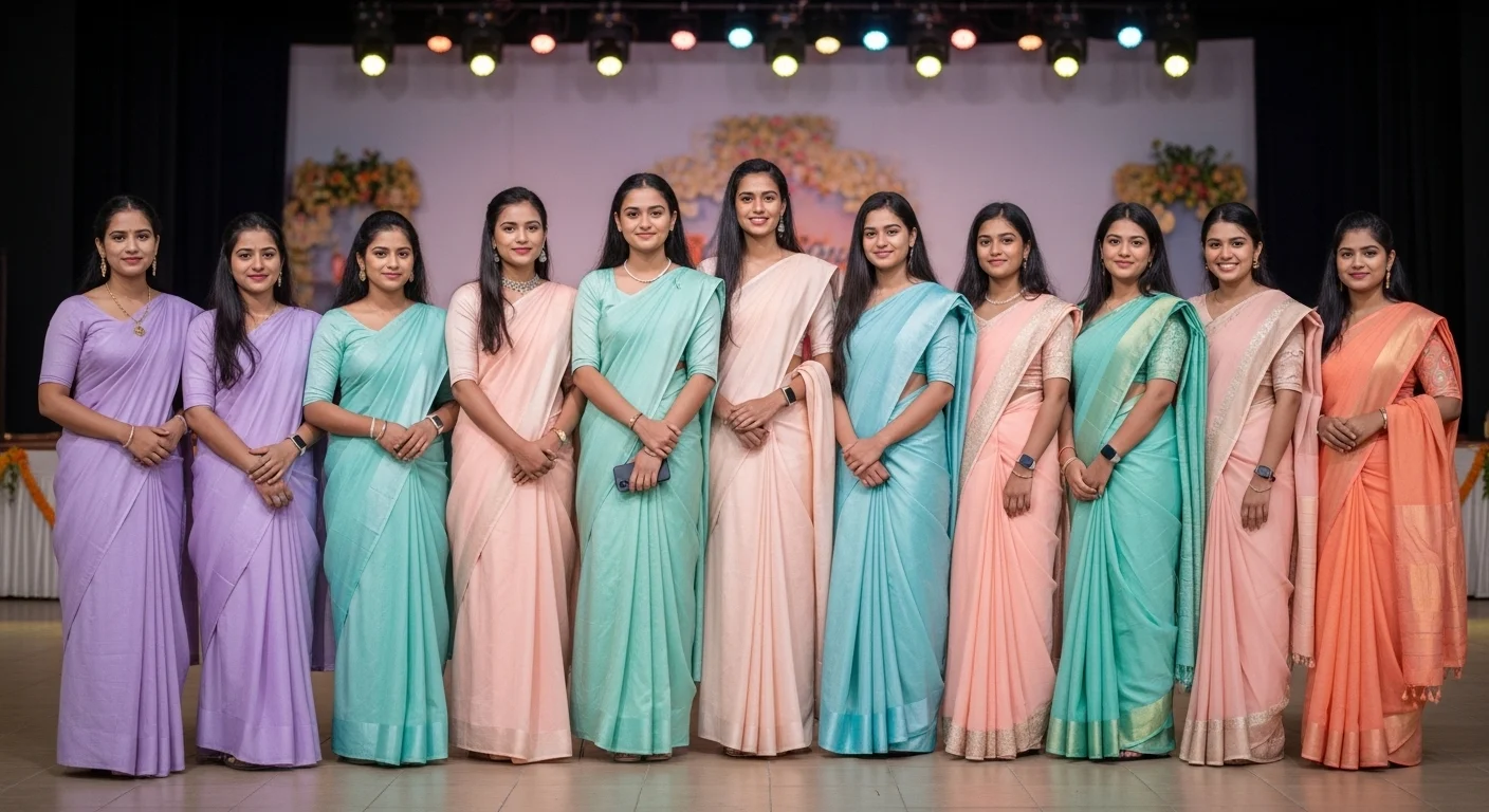Stylish Wholesale Uniform Sarees for College Events